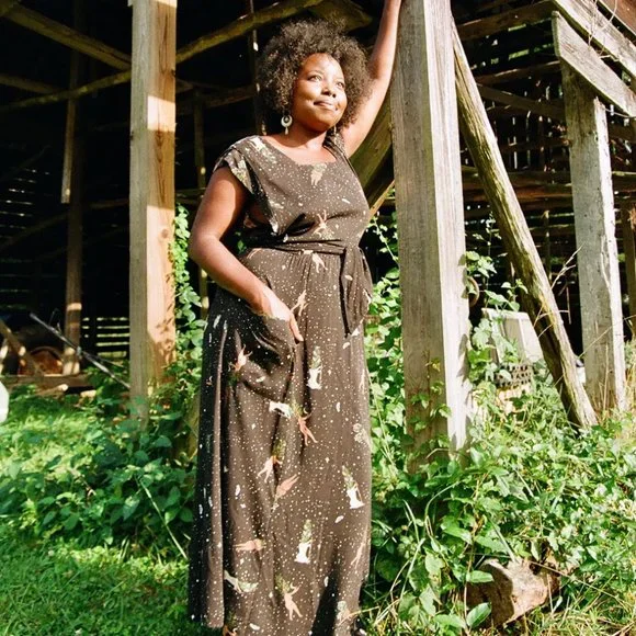 Spooky season witchy dress "Protection Spell" custom art print @merakilabbe NWOT - Picture 5 of 6